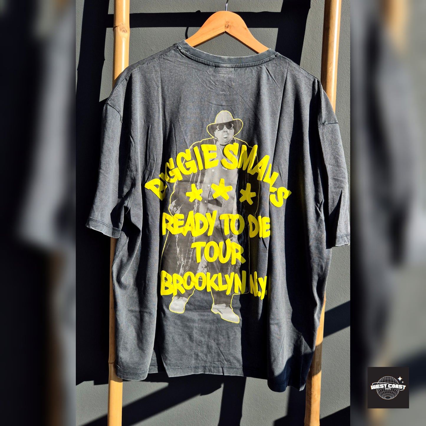 Tshirt Oversize Biggie Small - Unisexe - Noir délavé