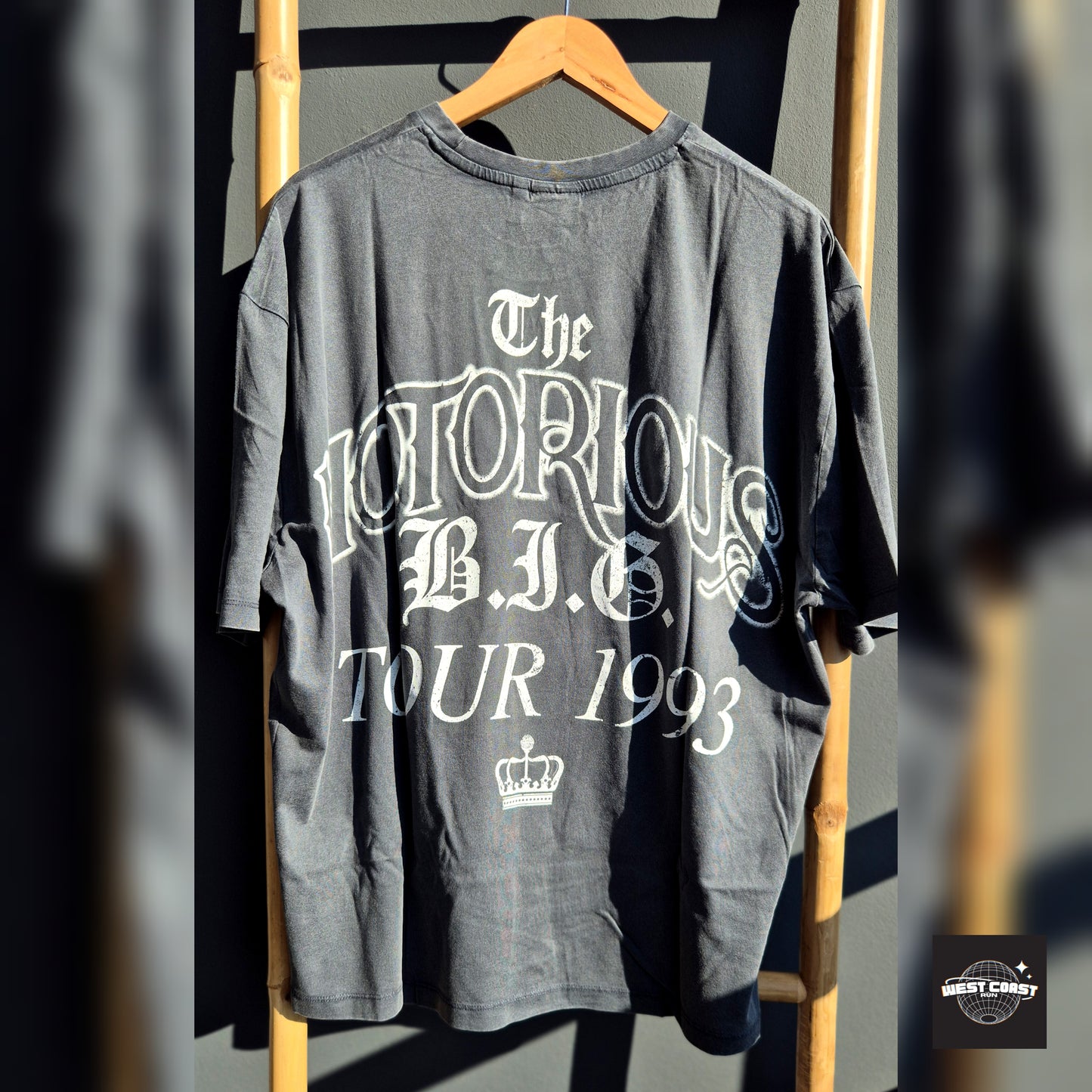 Tshirt Oversize Biggie Small - Unisexe - Noir délavé