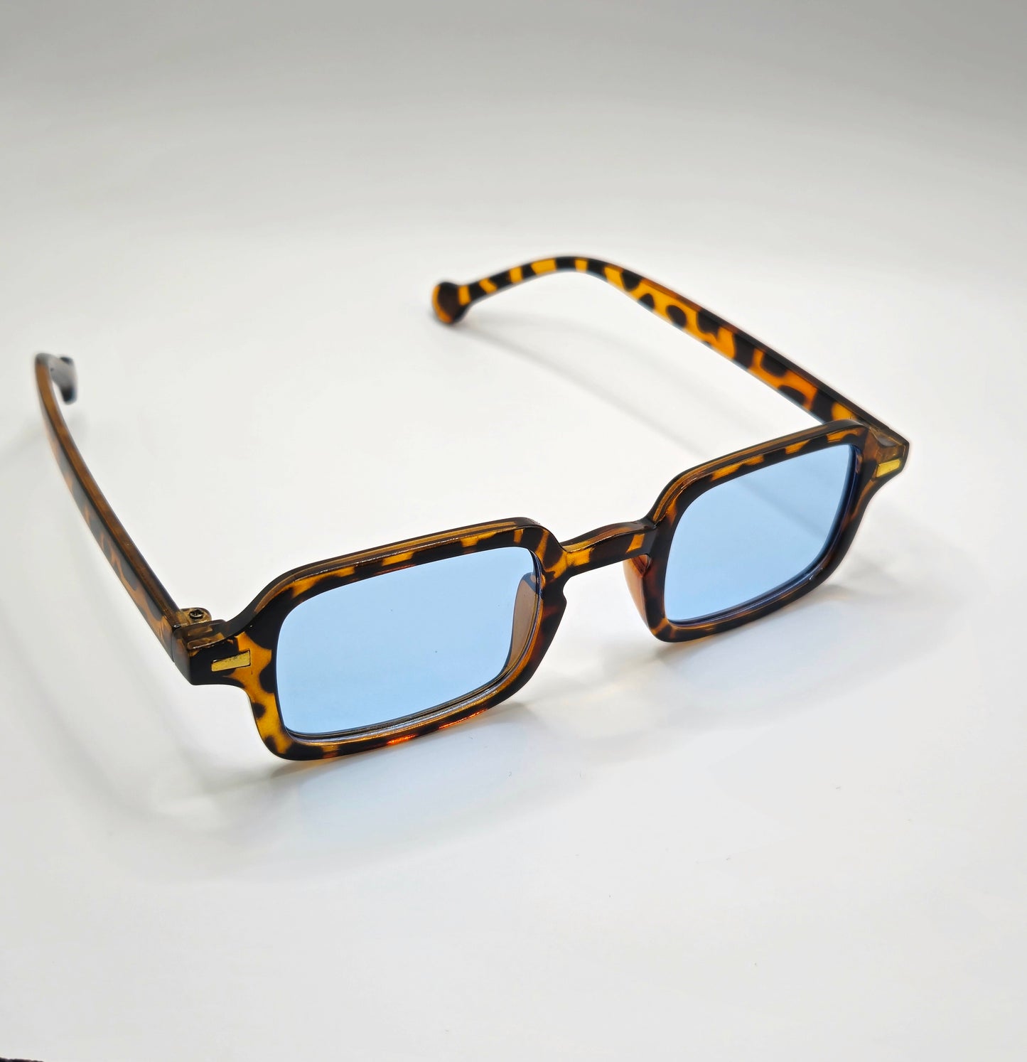 Lunettes de soleil - Léopard & bleu
