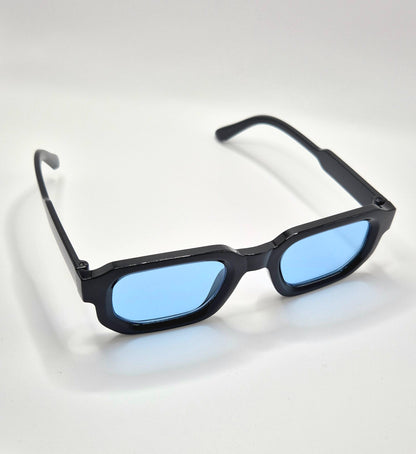Lunettes de soleil - Noir & bleu