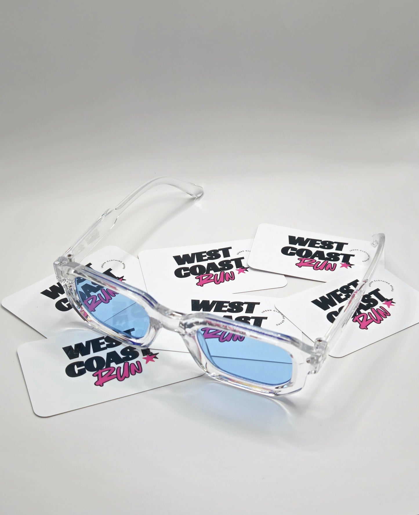 Lunettes de soleil - Transparent & bleu
